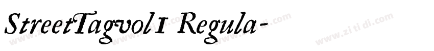 StreetTagvol1 Regula字体转换